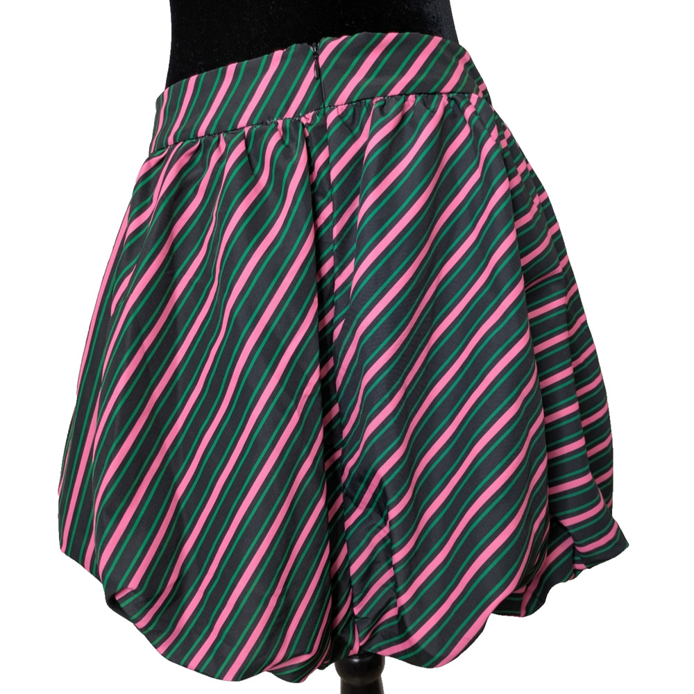 Adult Wicked Striped Bubble Graphic Mini Skirt Medium Green Pink Black - Picture 2 of 10
